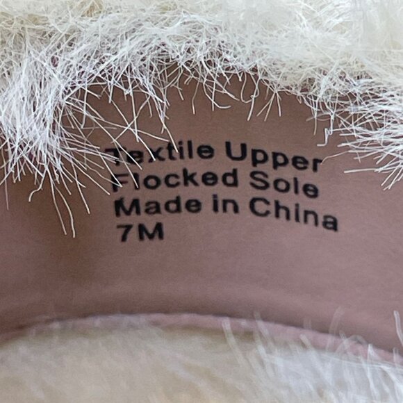 Zac Posen Women’s Cashew Faux Fur Open Toe Slide Sevan Sandals Size 7M - Picture 5 of 8